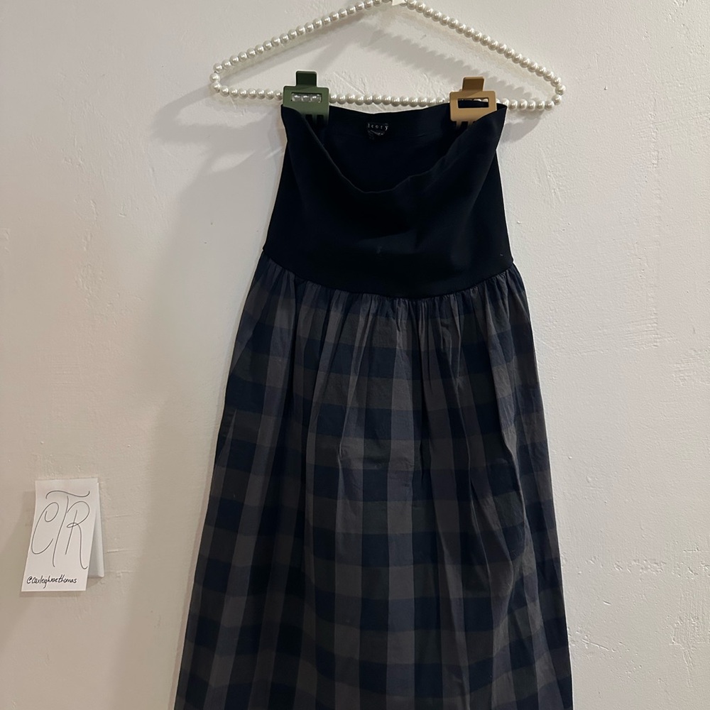 Black and Gray Plaid Dress